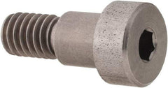 Made in USA - 3/8" Shoulder Diam x 3/8" Shoulder Length, 5/16-18 UNC, Hex Socket Precision Shoulder Screw - 416 Stainless Steel, Uncoated, 1/4" Head Height x 9/16" Head Diam - Top Tool & Supply