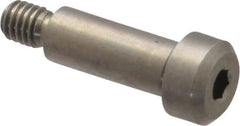 Made in USA - 4mm Shoulder Diam x 10mm Shoulder Length, M3x0.5 Metric Coarse, Hex Socket Shoulder Screw - 303, 18-8 Stainless Steel, Uncoated, 3mm Head Height x 6mm Head Diam - Top Tool & Supply