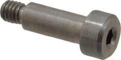 Made in USA - 5mm Shoulder Diam x 12mm Shoulder Length, M4x0.7 Metric Coarse, Hex Socket Shoulder Screw - 303, 18-8 Stainless Steel, Uncoated, 4mm Head Height x 8mm Head Diam - Top Tool & Supply