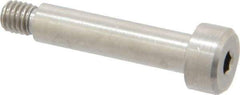 Made in USA - 6mm Shoulder Diam x 25mm Shoulder Length, M5x0.8 Metric Coarse, Hex Socket Shoulder Screw - 303, 18-8 Stainless Steel, Uncoated, 5mm Head Height x 10mm Head Diam - Top Tool & Supply