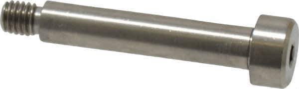 Made in USA - 6mm Shoulder Diam x 30mm Shoulder Length, M5x0.8 Metric Coarse, Hex Socket Shoulder Screw - 303, 18-8 Stainless Steel, Uncoated, 5mm Head Height x 10mm Head Diam - Top Tool & Supply