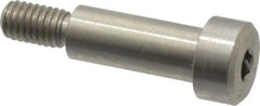 Made in USA - 8mm Shoulder Diam x 20mm Shoulder Length, M6x1 Metric Coarse, Hex Socket Shoulder Screw - 303, 18-8 Stainless Steel, Uncoated, 6mm Head Height x 12mm Head Diam - Top Tool & Supply