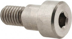 Made in USA - 10mm Shoulder Diam x 8mm Shoulder Length, M8x1.25 Metric Coarse, Hex Socket Shoulder Screw - 303, 18-8 Stainless Steel, Uncoated, 7mm Head Height x 14mm Head Diam - Top Tool & Supply