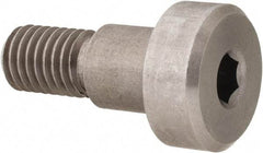 Made in USA - 12mm Shoulder Diam x 12mm Shoulder Length, M10x1.5 Metric Coarse, Hex Socket Shoulder Screw - 303, 18-8 Stainless Steel, Uncoated, 8mm Head Height x 20mm Head Diam - Top Tool & Supply