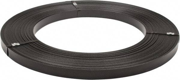 Made in USA - 851' Long x 1-1/4" Wide, Ribbon Wound Coil Steel Strapping - 5,250 Lb Capacity, 0.029" Thick - Top Tool & Supply