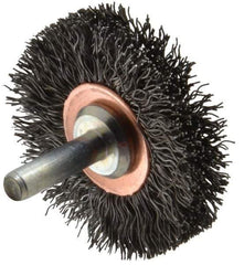 Anderson - 2" Brush Diam, Crimped, End Brush - 1/4" Diam Shank, 20,000 Max RPM - Top Tool & Supply