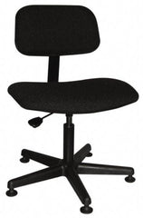 Bevco - Ergonomic Pneumatic Chair - Cloth Seat, Black - Top Tool & Supply