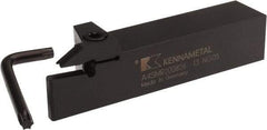 Kennametal - External Thread, 1.02" Max Depth of Cut, 8mm Min Groove Width, 6" OAL, Right Hand Indexable Grooving Cutoff Toolholder - 8 Seat Size, 1-1/4" Shank Height x 1-1/4" Shank Width, A4..08.. Insert Style, A4SM Toolholder Style, Series A4 - Top Tool & Supply