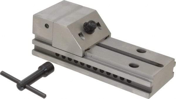 Starrett - 3" Jaw Width, 4" Jaw Opening Capacity, 1-1/4" Jaw Height, Toolmaker's Vise - Flat Jaw, 0.005mm Parallelism, 0.0051mm Squareness, 7-1/2" OAL x 2-1/2" OAH - Top Tool & Supply