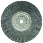 8" Diameter - 5/8" Arbor Hole - Crimped Stainless Straight Wheel - Top Tool & Supply