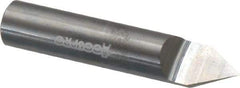 Accupro - 60° Incl Angle, 3/8" Shank Diam, 2" OAL, 3/8" Cut Diam, Conical Engraving Cutter - 1/2" LOC, 1 Flute, Right Hand Cut, Micrograin Solid Carbide, Uncoated - Top Tool & Supply