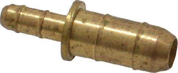 Parker - 3/32 x 11/64" Tube ID, Metal Barbed Union Tube Reducer - Brass, 1/4 x 5/32" Tube OD - Top Tool & Supply