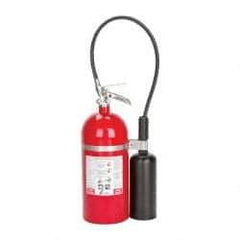 Kidde - 10 Lb, 10-B:C Rated, Carbon Dioxide Fire Extinguisher - 6.87" Diam x 19.37" High, 850 psi, 8' Discharge in 10 sec, Rechargeable, Aluminum Cylinder - Top Tool & Supply