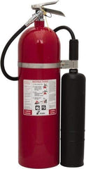 Kidde - 15 Lb, 10-B:C Rated, Carbon Dioxide Fire Extinguisher - 6.87" Diam x 26" High, 850 psi, 8' Discharge in 14 sec, Rechargeable, Aluminum Cylinder - Top Tool & Supply