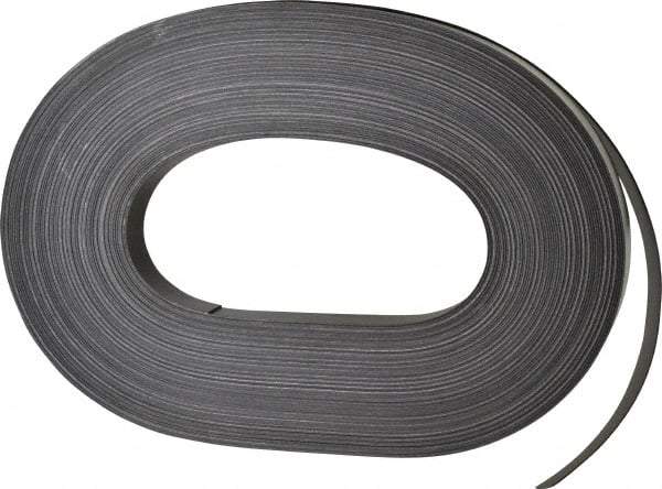 Mag-Mate - 100' Long x 3/4" Wide x 1/32" Thick Flexible Magnetic Strip - 6 Lb Max Pull Force, 3 Linear Ft/Lb Magnetic Pull Force, Adhesive Back - Top Tool & Supply