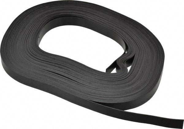 Mag-Mate - 100' Long x 1/2" Wide x 1/32" Thick Flexible Magnetic Strip - 4 Lb Max Pull Force, 2 Linear Ft/Lb Magnetic Pull Force, Plain Back - Top Tool & Supply