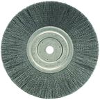 8" Diameter - 5/8" Arbor Hole - Crimped Stainless Straight Wheel - Top Tool & Supply