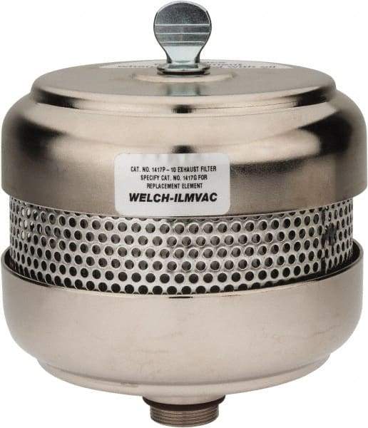 Welch Vacuum - Standard Open Exhaust Filter - For Use with 1402, 1376, 8920 & 8925, 5" Diam x 6-1/4" High - Top Tool & Supply