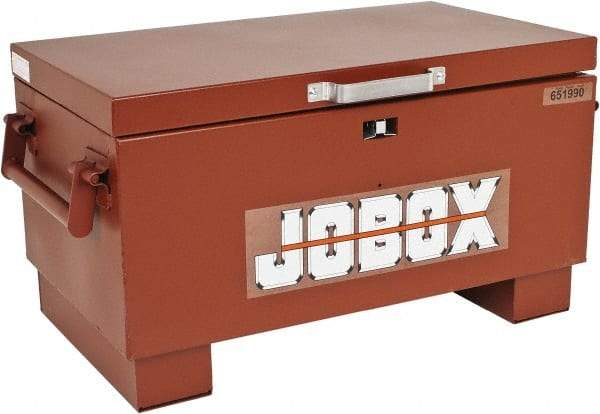 Jobox - 31" Wide x 18" Deep x 15-1/2" High Job Site Box - Steel, Brown - Top Tool & Supply