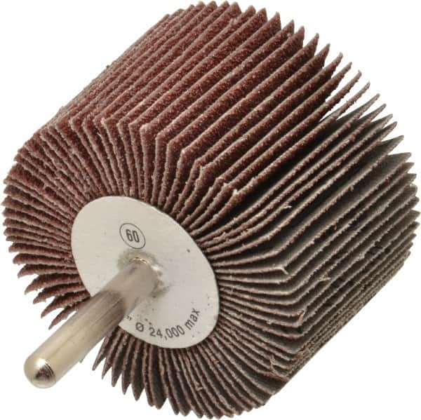 CGW Abrasives - 2-1/2" Diam x 1-1/2" Face Width, Medium Aluminum Oxide Coated Mounted Flap Wheel - Top Tool & Supply