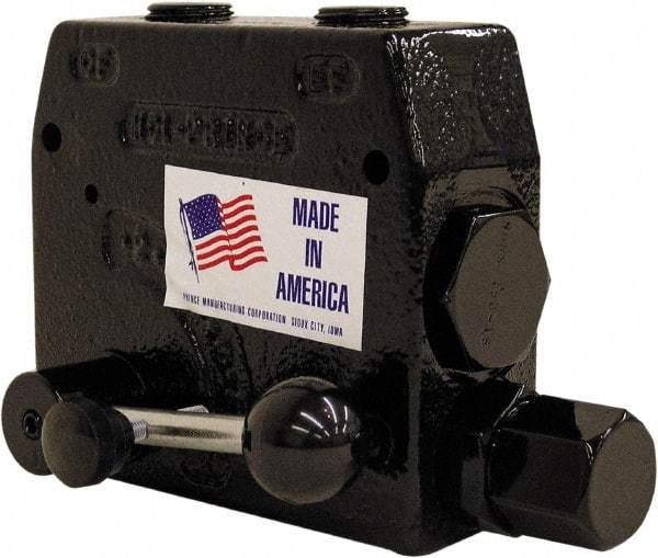 Prince - 30 GPM 1/2 Inlet Cast Iron Hydraulic Control Valve - 4-1/8" High x 4-5/8" Wide x 3-11/32" Long - Top Tool & Supply