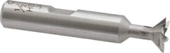 Interstate - 1/2" Diam x 1/4" Width of Cut, 45° Included Angle, Cobalt Dovetail Cutter - 3/8" Shank Diam, 1-7/8" Shank Length, 2-1/8" Overall Length - Top Tool & Supply