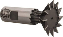 Interstate - 1-7/8" Diam x 13/16" Width of Cut, 45° Included Angle, Cobalt Dovetail Cutter - 7/8" Shank Diam, 2-7/16" Shank Length, 3-1/4" Overall Length - Top Tool & Supply