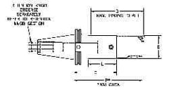 Parlec - PC6 Inside Modular Connection, Boring Head Taper Shank - Modular Connection Mount, 5.08 Inch Projection, 2.52 Inch Nose Diameter - Exact Industrial Supply