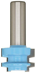 ROMAN CARBIDE - 1-1/16" Cut Diam, 3/4" Length of Cut, 2 Flute, Drawer Lock, Edge Profile Router Bit - Carbide-Tipped, 1/2" Shank Diam, 1-1/2" Shank Length, 2-1/4" OAL, Uncoated - Top Tool & Supply