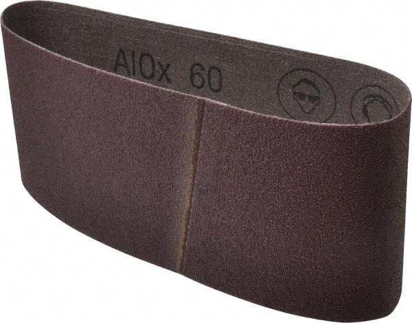 3M - 3-1/2" Wide x 15-1/2" OAL, 60 Grit, Aluminum Oxide Abrasive Belt - Aluminum Oxide, Medium, Coated, X Weighted Cloth Backing, Series 241D - Top Tool & Supply