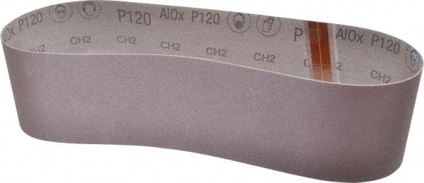 3M - 4" Wide x 36" OAL, 120 Grit, Aluminum Oxide Abrasive Belt - Aluminum Oxide, Fine, Coated, X Weighted Cloth Backing, Series 341D - Top Tool & Supply