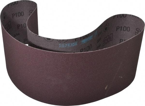 3M - 6" Wide x 48" OAL, 100 Grit, Aluminum Oxide Abrasive Belt - Aluminum Oxide, Fine, Coated, X Weighted Cloth Backing, Series 241D - Top Tool & Supply