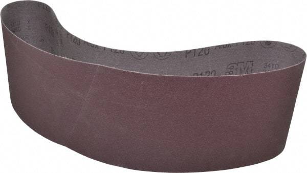 3M - 6" Wide x 48" OAL, 120 Grit, Aluminum Oxide Abrasive Belt - Aluminum Oxide, Fine, Coated, X Weighted Cloth Backing, Series 241D - Top Tool & Supply