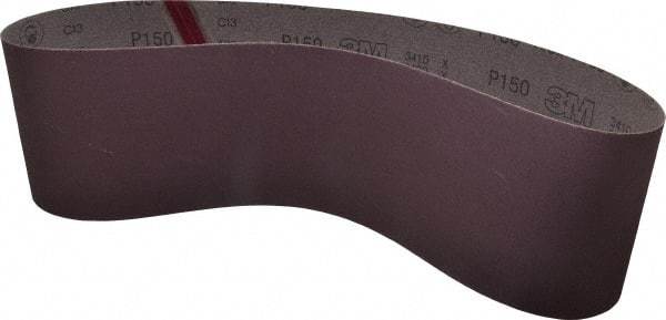 3M - 6" Wide x 48" OAL, 150 Grit, Aluminum Oxide Abrasive Belt - Aluminum Oxide, Very Fine, Coated, X Weighted Cloth Backing, Series 241D - Top Tool & Supply