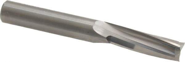 Onsrud - 3/8" Cutting Diam x 1-1/8" Length of Cut, 3 Flute, Upcut Spiral Router Bit - Uncoated, Right Hand Cut, Solid Carbide, 3" OAL x 3/8" Shank Diam, Three Edge, 10° Helix Angle - Top Tool & Supply