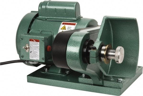 Burr King - 6" Wheel Diam x 1 & 2" Wheel Width, 3/4 hp Deburring/Polishing Grinder - 5/8" Arbor Hole Diam, 1 Phase, 120 Volts - Top Tool & Supply