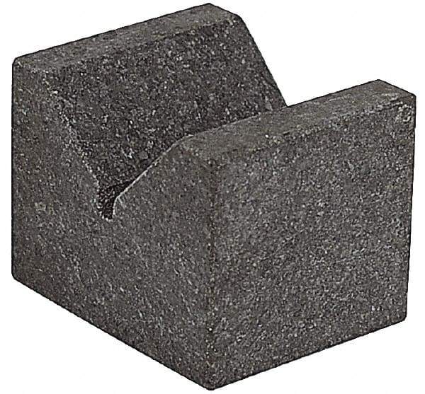 SPI - 90° Angle, Black Granite V-Block - 3" Long x 3" Wide x 3" High, Sold as Matched Pair - Top Tool & Supply