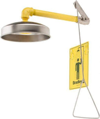 Bradley - Plumbed Drench Showers Mount: Horizontal Shower Head Material: Plastic - Top Tool & Supply