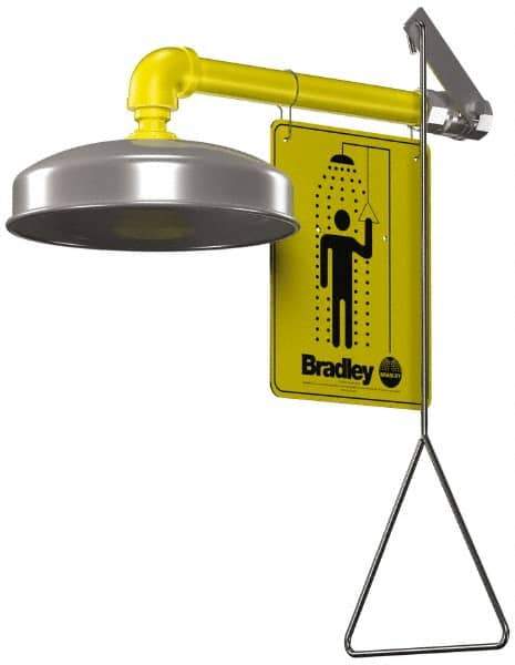 Bradley - Plumbed Drench Showers Mount: Horizontal Shower Head Material: Plastic with Stainless Steel - Top Tool & Supply