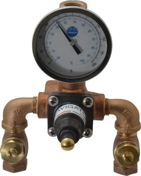 Bradley - Brass Water Mixing Valve & Unit - 7 GPM at 30 psi Flow Rate - Top Tool & Supply