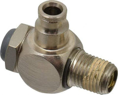 Norgren - 1/4" Tube Inlet x 1/4" NPT Outlet Tamper Resistant Flow Control Valve - 5 to 150 psi, Needle Valve & Brass Material - Top Tool & Supply