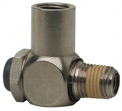 Norgren - 1/2" Female NPT x 1/2" Male NPT Tamper Resistant Flow Control Valve - 5 to 150 psi, Needle Valve & Brass Material - Top Tool & Supply