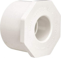 Value Collection - 3 x 1-1/4" PVC Plastic Pipe Bushing - Schedule 40, Spig x Slip End Connections - Top Tool & Supply