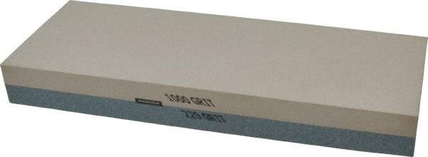 Norton - 8" Long x 3" Wide x 1" Thick, Sharpening Stone - Rectangle, 220/1000 Grit, Very Fine, Ultra Fine Grade - Top Tool & Supply