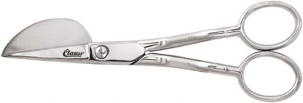 Clauss - 1-1/4" LOC, 6" OAL Carbon Steel Nap Shears - Offset Handle, For General Purpose Use - Top Tool & Supply