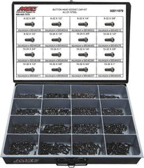 Value Collection - 1,100 Piece Steel Socket Head Cap Screws - #6 to #10 Thread - Top Tool & Supply