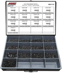 Value Collection - 1,300 Piece Steel Socket Head Cap Screws - #6 to #10 Thread - Top Tool & Supply