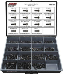 Value Collection - 360 Piece Steel Socket Head Cap Screws - 1/4 to 1/2 Thread - Top Tool & Supply