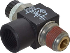 ARO/Ingersoll-Rand - 3/8" NPT x 3/8" NPT Right Angle Flow Control Valve - 0 to 150 psi & Brass Material - Top Tool & Supply