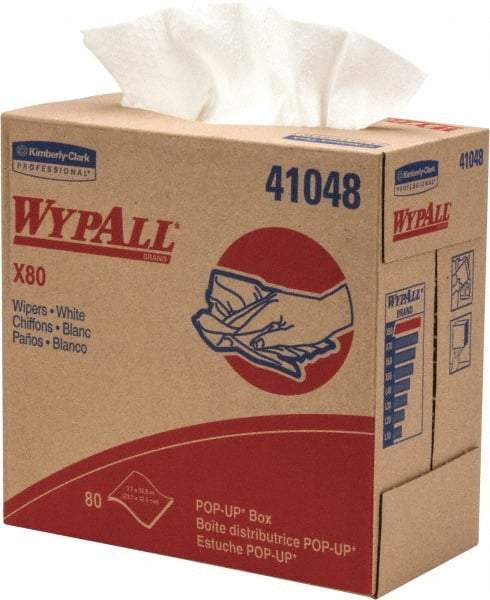 WypAll - Dry Shop Towel/Industrial Wipes - Pop-Up, 16-3/4" x 9" Sheet Size, White - Top Tool & Supply